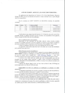 thumbnail of AVIS CESSION PARCELLES HUART
