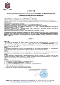 thumbnail of Arrete TRAVAUX ROUTE de MAGNAC