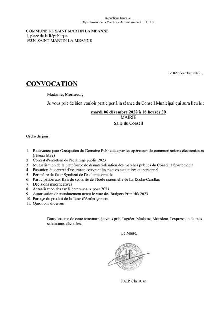 thumbnail of CONVOC CM DU 06-12-2022