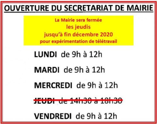 Horaires Mairie Nov-2021